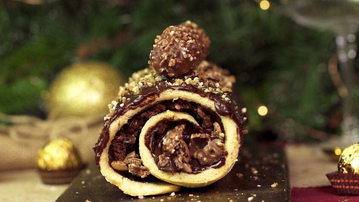 Recette de Noël la bûche aux Ferrero Rocher