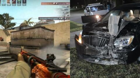 Twitch : En pleine partie de CS:GO, une voiture s'écrase dans la maison d'un joueur !