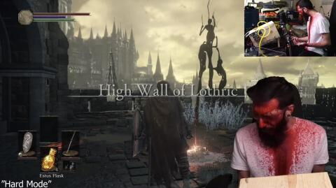Insolite : Il finit couvert de sang après une vidéo Dark Souls