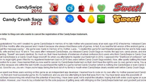 Candy Crush Saga : Le développeur de CandySwipe rédige une lettre ouverte assassine à l'attention de King