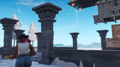 Fortnite : un joueur a découvert un château caché sous la montagne
