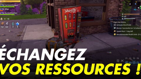 Fortnite : il sera bientôt possible d'échanger ses ressources contre des armes dans les distributeurs