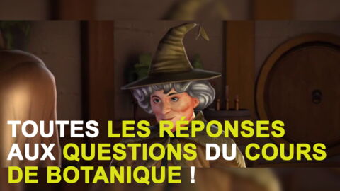 Harry Potter Secret à Poudlard : réponses aux questions du cours de botanique