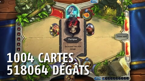 Hearthstone : ce joueur fait piocher plus de 1 000 cartes et inflige plus de 500 000 dégâts en un tour