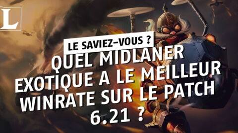League of Legends : quel midlaner exotique a le meilleur winrate sur le patch 6.21 ?