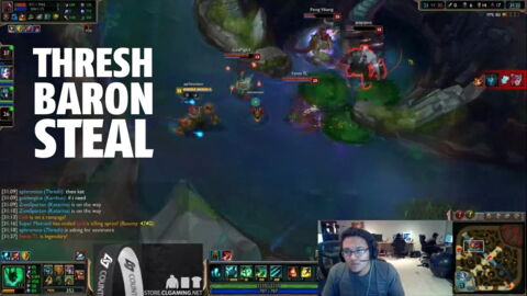 League of Legends : Aphromoo réalise le Baron steal ultime avec son Thresh