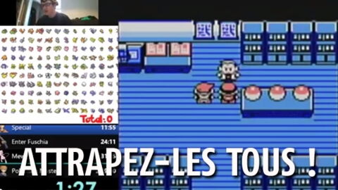 Pokémon Rouge - Bleu : il capture les 151 pokémon en un temps record !