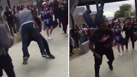 This Security Guard Tried To Break Up A Fight, But He Wasn't Expecting This...