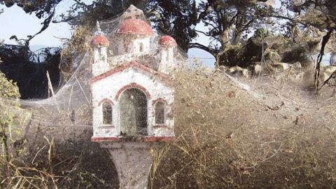 A Lake In Greece Has Been Entirely Covered By A GIANT Spider's Web