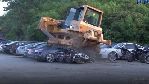 Look Away Car Fans, Philippines President Rodrigo Duterte Just Had 68 Luxury Cars Bulldozed
