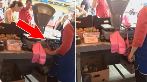 This Market Trader Uses An Outrageous Trick To Con Her Customers