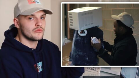 YouTube Prankster Gets His Head Stuck In A Microwave And Things Go From Bad To Worse