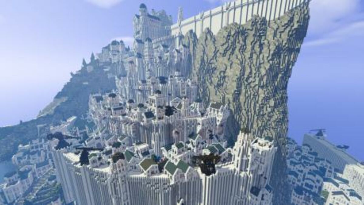 Here is The Lord of the Rings' Minas Tirith in Minecraft with Ray Tracing