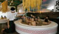 Inside this Japanese spa you can relax in a bath full of noodles!