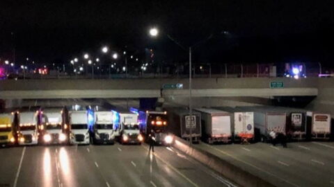 Watch: The Incredible Moment 13 Lorry Drivers Came Together To Save A Man's Life