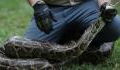 One man survived a snake after it went for his throat