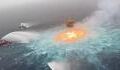 Gas leak and lightning bolt set the ocean on fire in the Gulf of Mexico