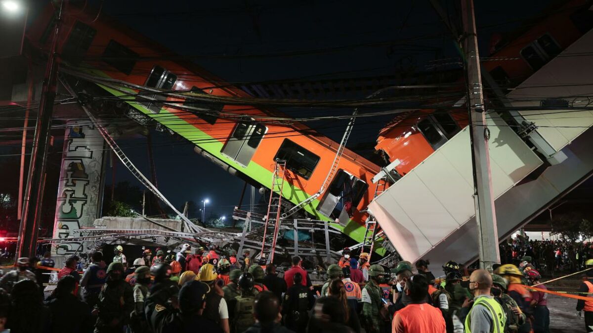 Bridge collapses in Mexico as metro train passes, at least 20 dead and ...