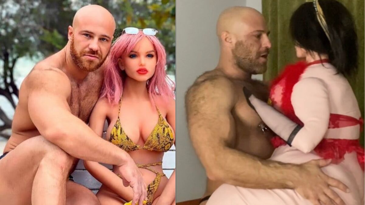 Bodybuilder divorces inflatable doll and finds love again