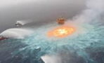 Gas leak and lightning bolt set the ocean on fire in the Gulf of Mexico