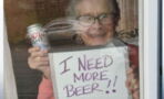 One 93-year-old's hilarious sign resulted in a huge delivery of beer