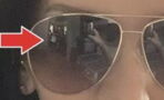 She saw something terrifying in the reflection in her sunglasses while taking a selfie