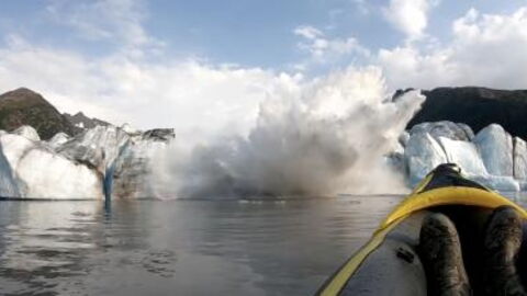 These Two Kayakers Almost Died Whilst Filming A Glacier Collapse