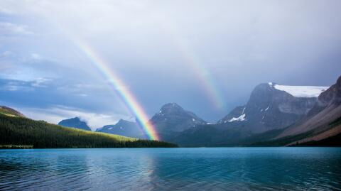 National Geographic photographer captures the end of a rainbow on video