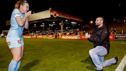 Retiring Melbourne City star gets proposed to during goal celebration