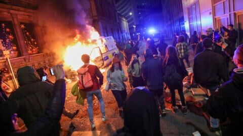 Police protest in Bristol erupt in an orgy of violence