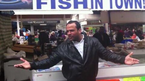 This is what the one pound fish man is up to these days