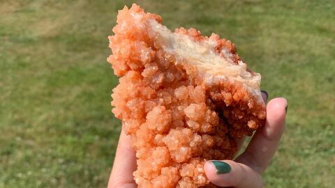 One woman discovered a rare crystal that looks exactly like fried chicken