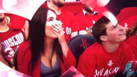 Cringe: This man’s soul was crushed when they showed up on kiss cam