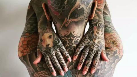 She spent close to £20,000 on tattooing her entire body