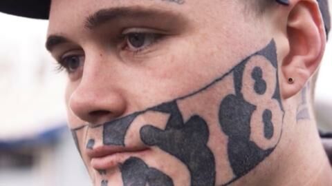 Man with 'DEVAST8' face tattoo says he can't find work | The Independent |  The Independent