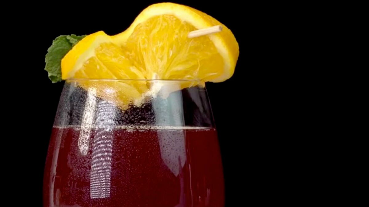 Cocktail Amanca Sangria, à base de ginger beer