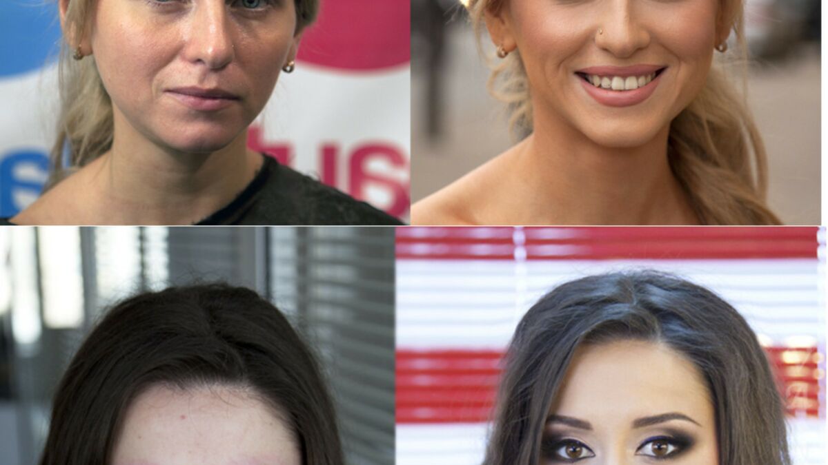 58 femmes transformées grâce au maquillage pour un effet