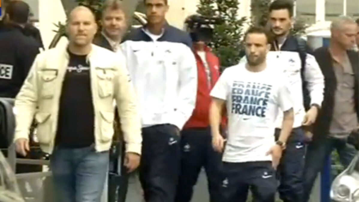 Coupe du monde 2014 lors de leur retour en France, les Bleus ont reçu