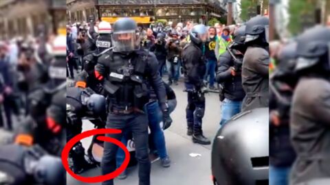 1er Mai : une enquête a été ouverte après qu'un CRS ait inséré sa matraque dans le pantalon d'un manifestant (VIDEO)
