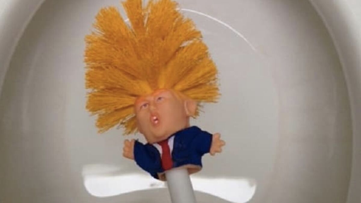 Brosse de toilette drôle du président américain Trump Biden