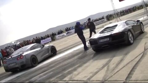 Lamborghini Aventador vs Nissan GTR : découvrez qui gagne la course