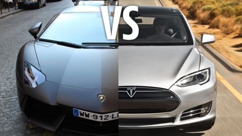 Une course entre une Tesla Model S et une Lamborghini Aventador