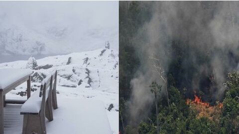 Pendant que des incendies ravagent la planète.... Il neige dans les Pyrénées (VIDEO)