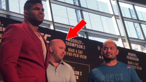 Staredown zwischen Mark Hunt und Alistair Overeem: Die Spannung ist greifbar!