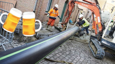 Die weltweit erste Bier-Pipeline, gebaut in Belgien