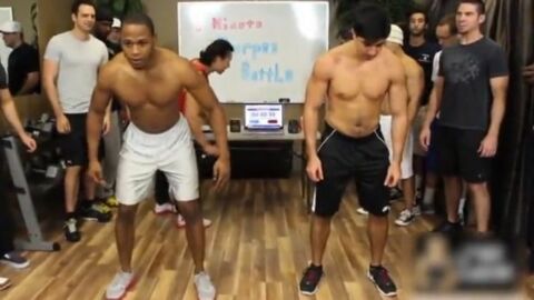 Wer wird dieses intensive Burpee-Battle gewinnen
