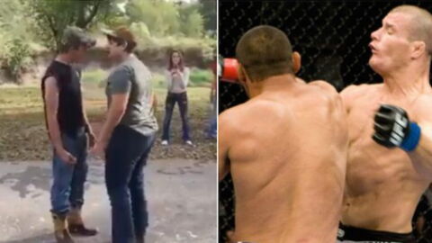 Dieser Schläger imitiert die „H-Bomb“ von Dan Henderson…