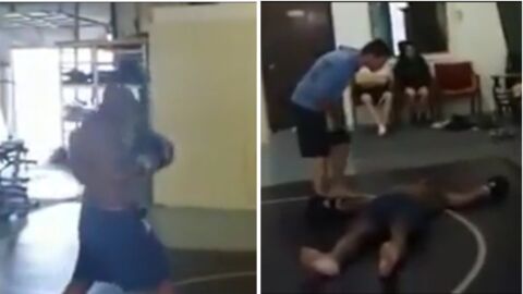 Beeindruckender K. o. im Fitnessstudio