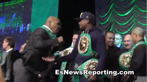 Mike Tyson verpasst Floyd Mayweather beinahe eine Rechte