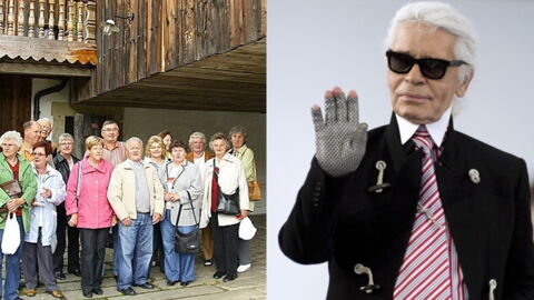 Karl Lagerfeld zu Besuch in Hamburg